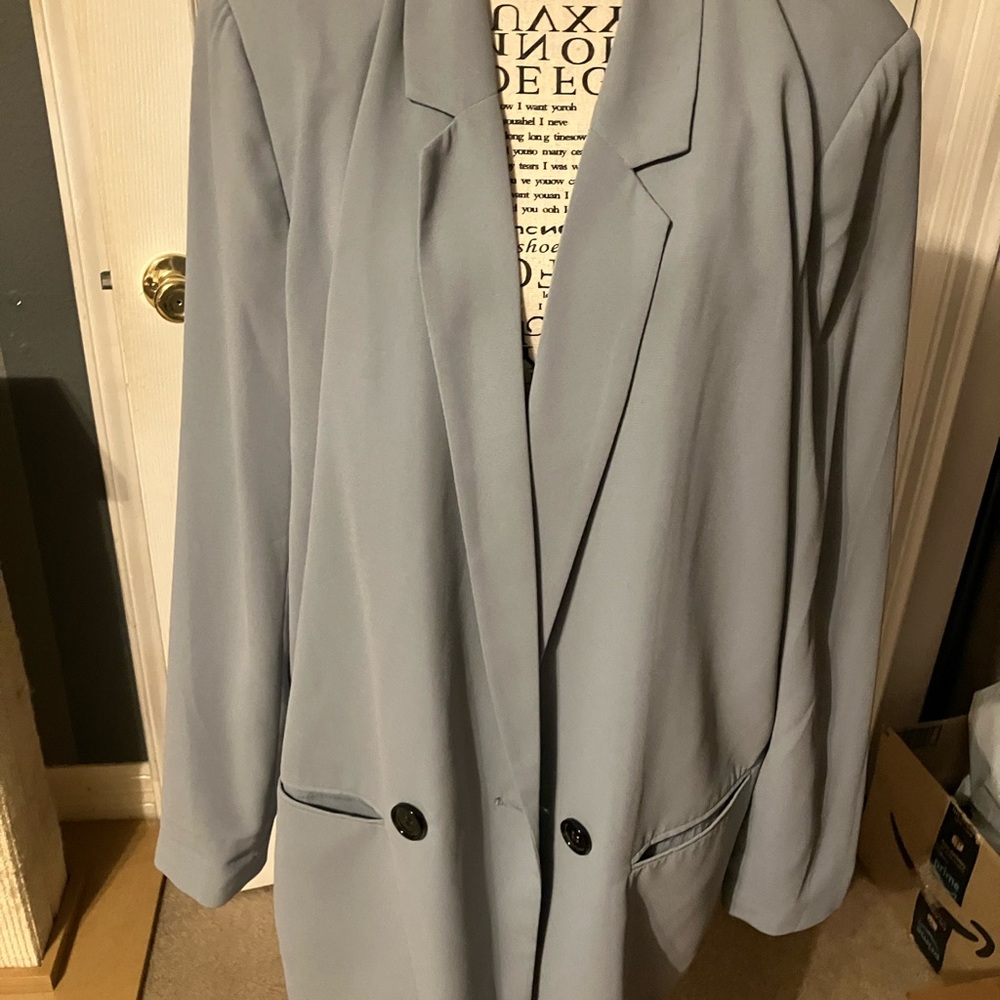 Mural Women's Soft Gray Blazer